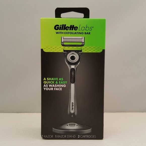 NEW Gillette GilletteLabs Mens Razor w/ Exfoliating Bar 1 Refill - Picture 1 of 7